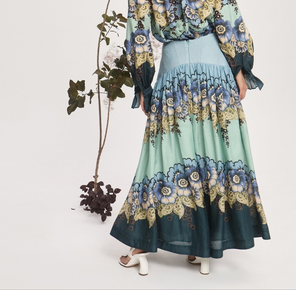 ALEMAIS Madalena Skirt Blue - Picture 4 of 11
